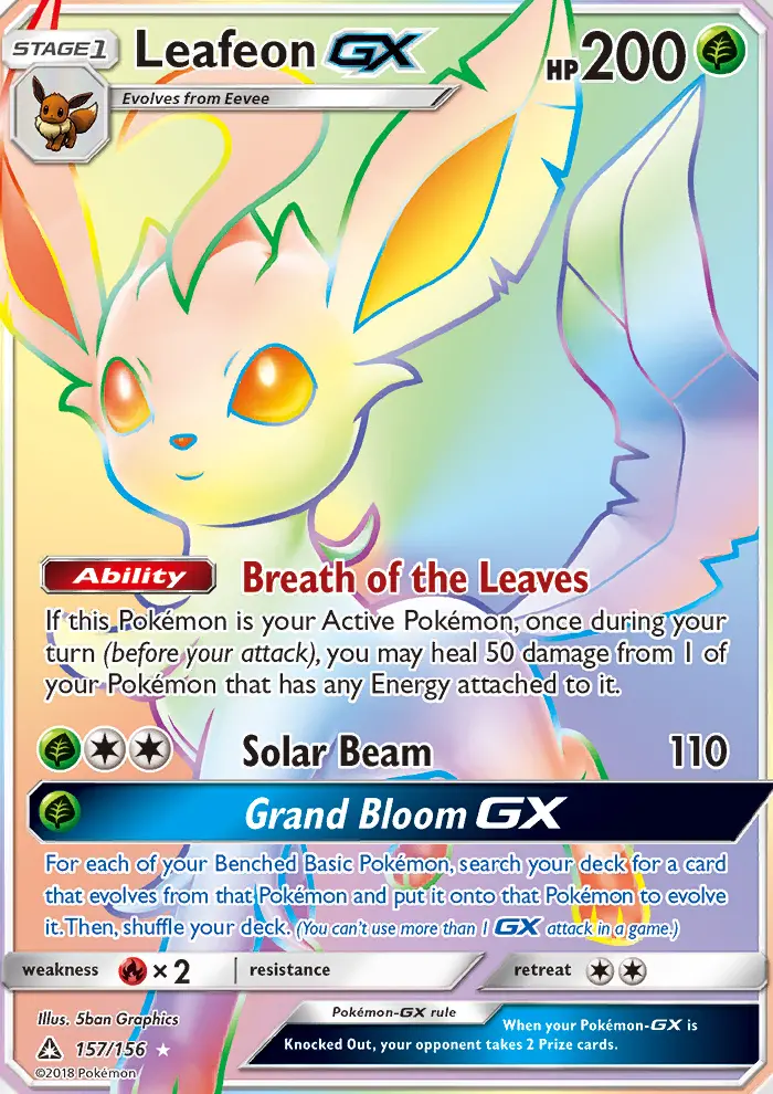 Card image of Leafeon GX