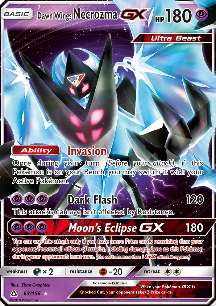 Card image of Dawn Wings Necrozma GX
