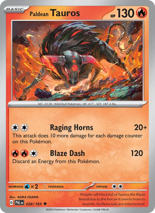 Card image of Paldean Tauros