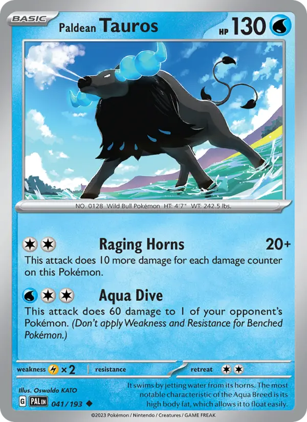 Card image of Paldean Tauros