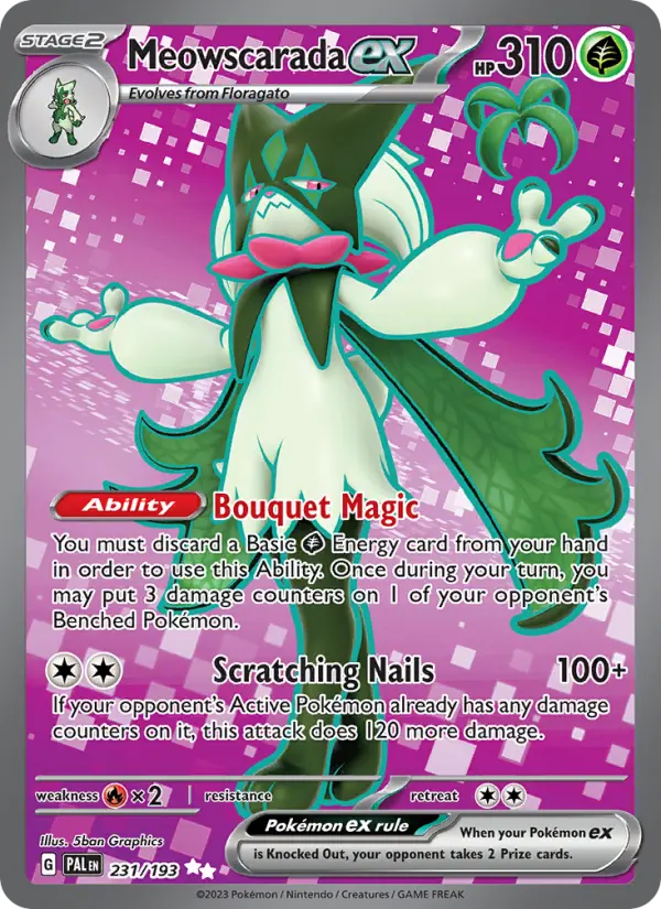 Card image of Meowscarada ex