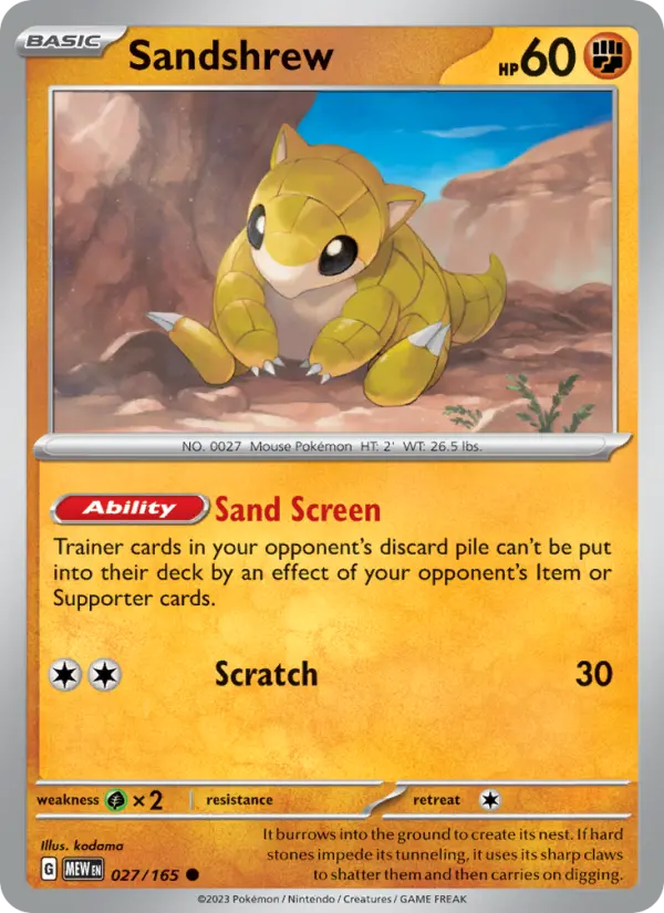 Card image of Sandshrew