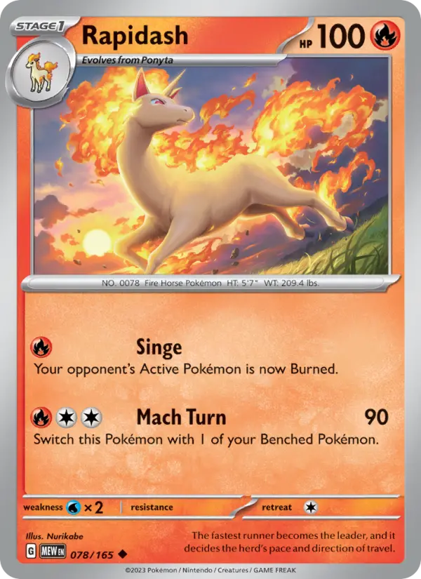 Card image of Rapidash