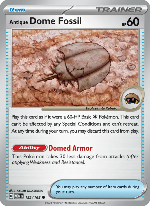 Card image of Antique Dome Fossil