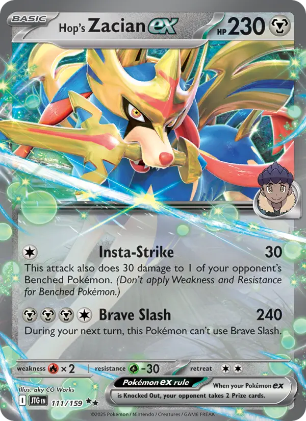 Card image of Hop's Zacian ex