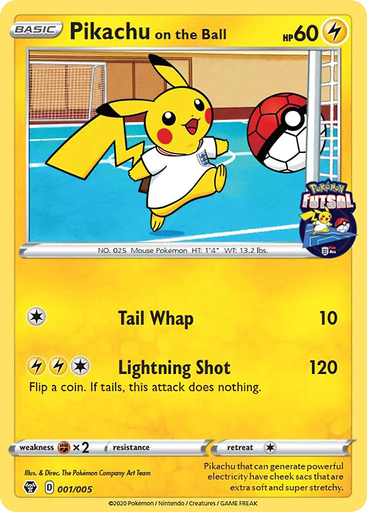 Card image of Pikachu on the Ball