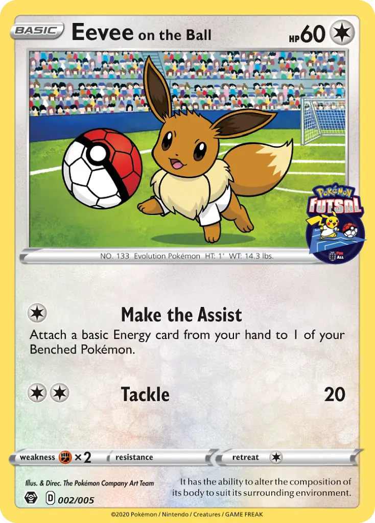 Card image of Eevee on the Ball