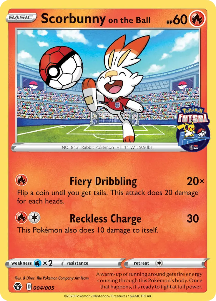 Card image of Scorbunny on the Ball
