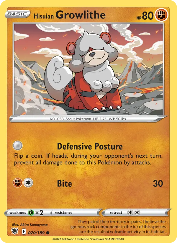 Card image of Hisuian Growlithe