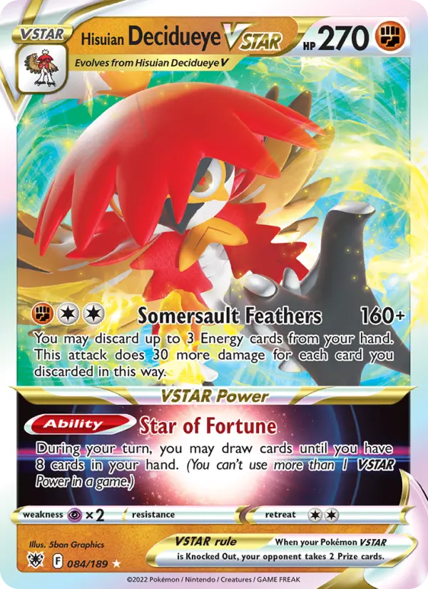 Card image of Hisuian Decidueye VSTAR
