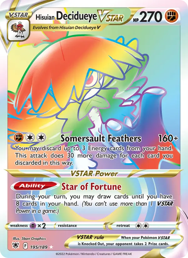 Card image of Hisuian Decidueye VSTAR