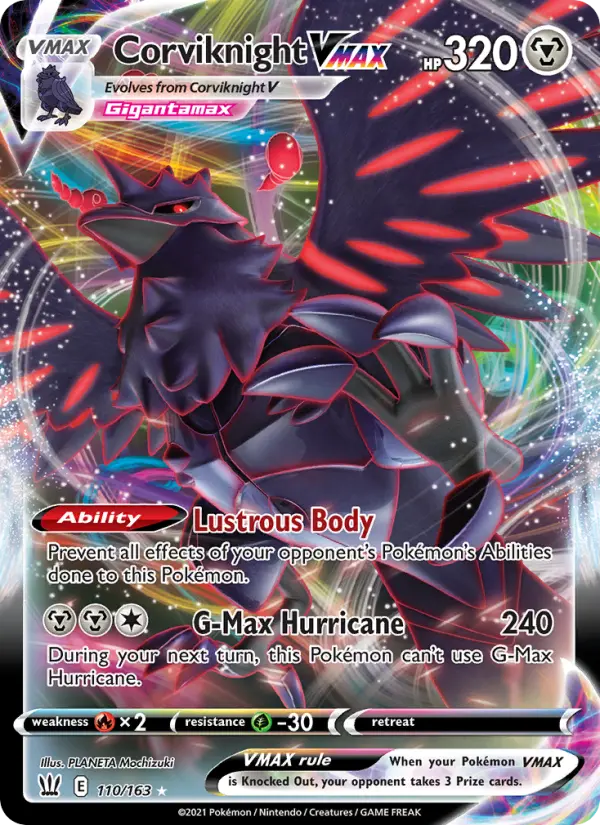 Card image of Corviknight VMAX