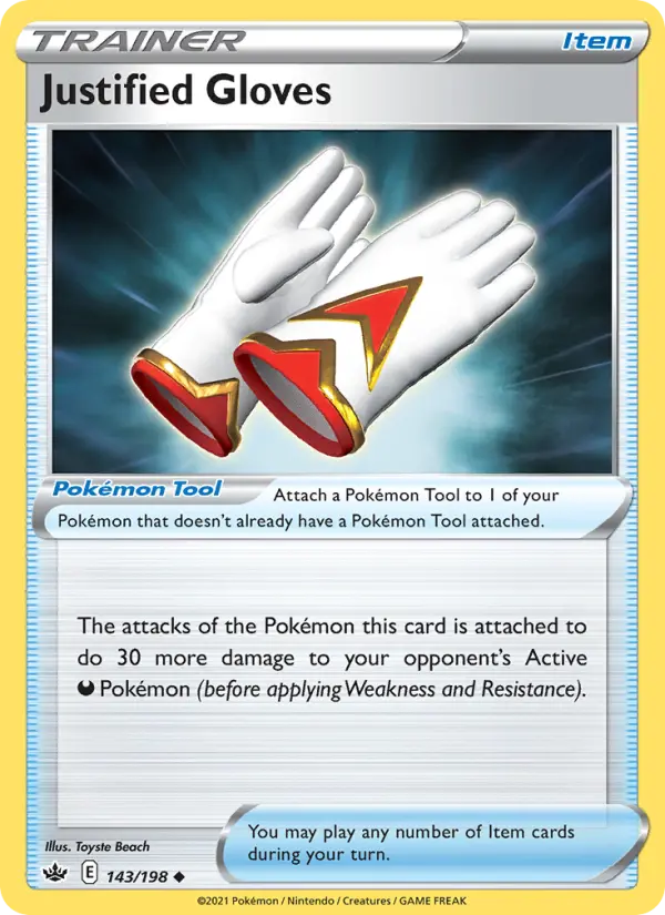 Card image of Justified Gloves