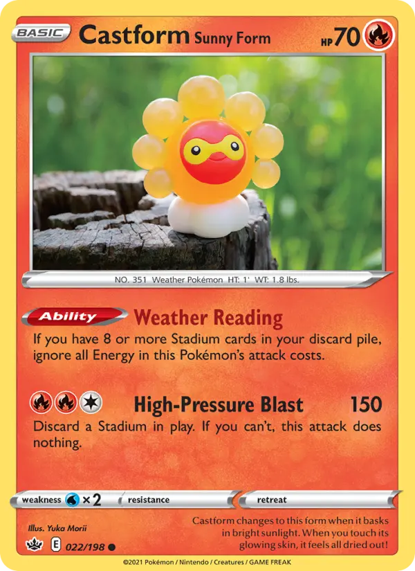 Card image of Castform Sunny Form