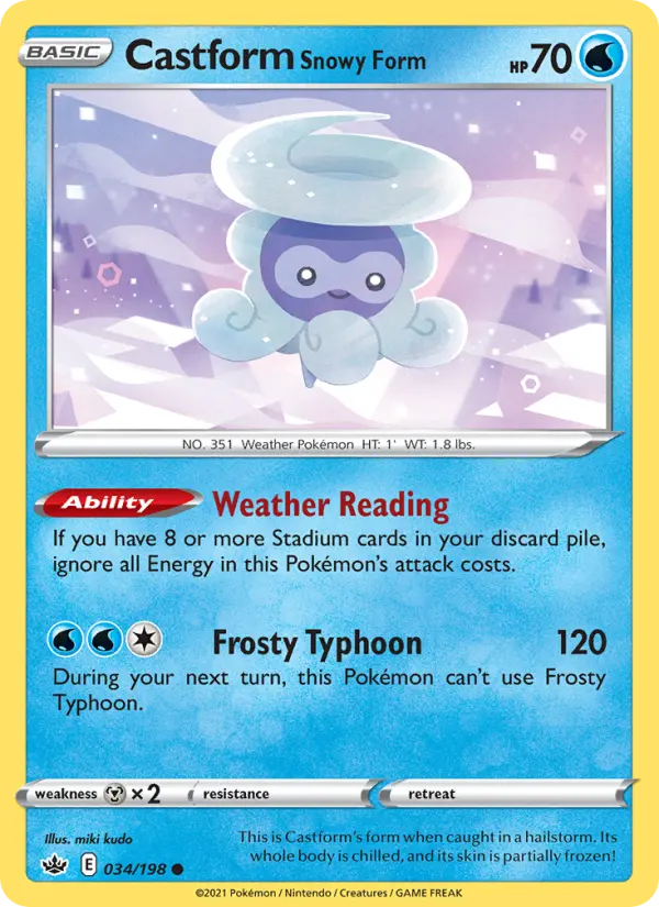 Card image of Castform Snowy Form