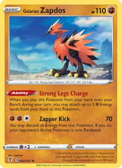 Card image of Galarian Zapdos
