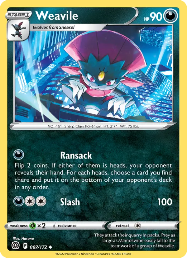 Card image of Weavile