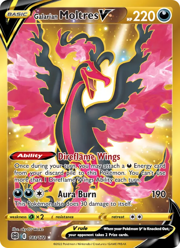 Card image of Galarian Moltres V
