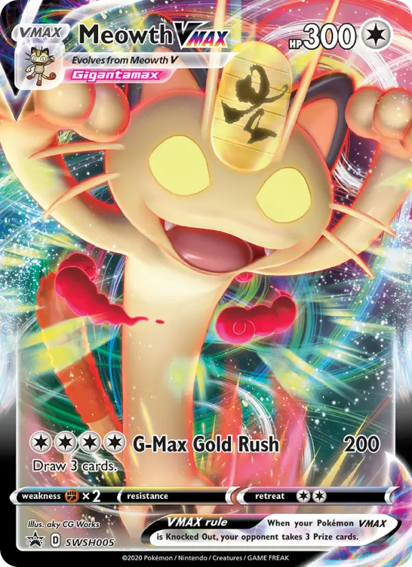Card image of Meowth VMAX