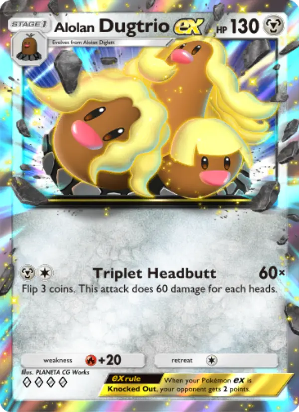 Card image of Alolan Dugtrio ex