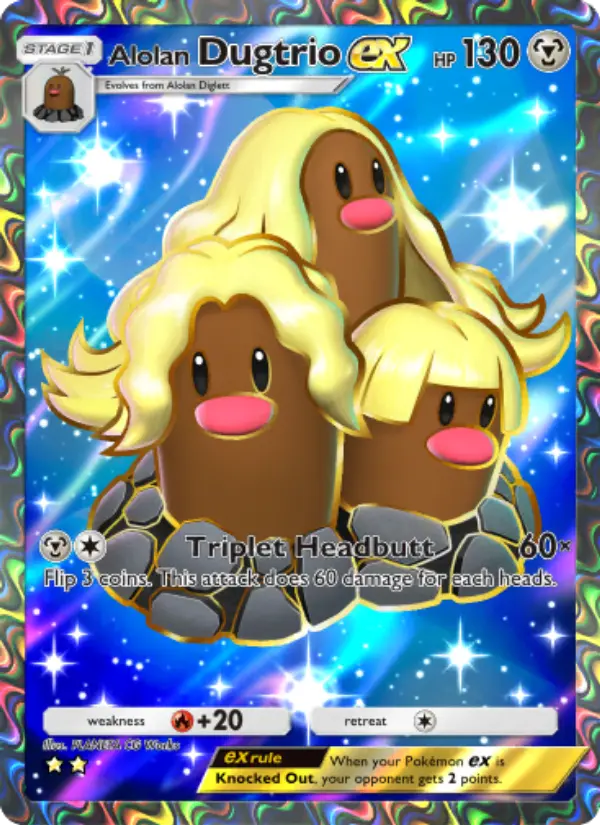Card image of Alolan Dugtrio ex