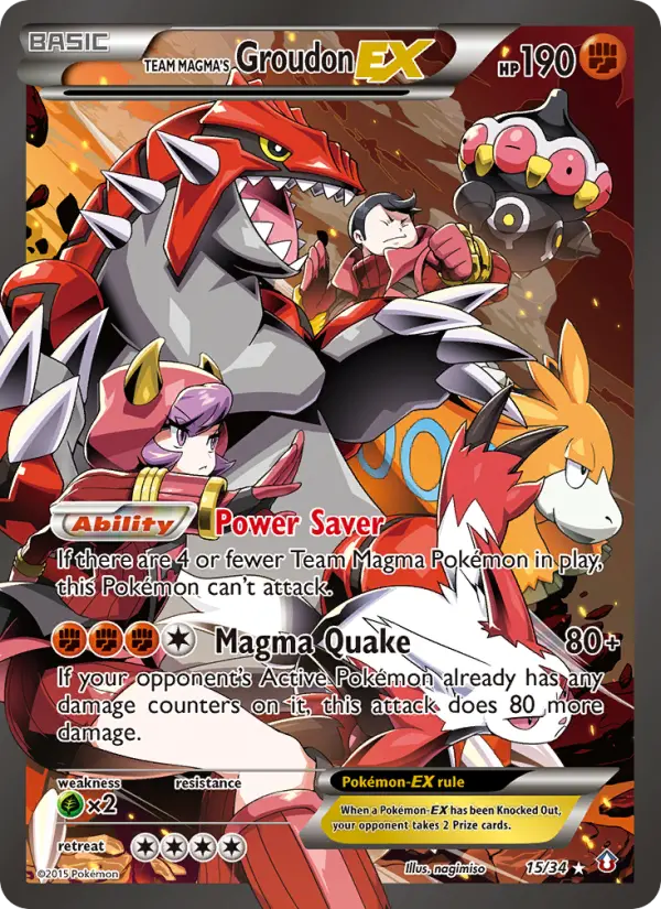 Card image of Team Magma's Groudon EX