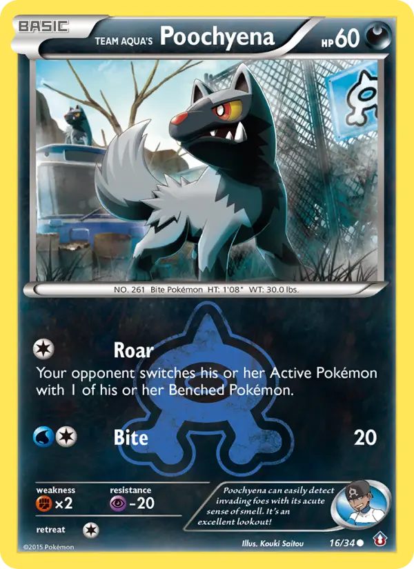 Card image of Team Aqua's Poochyena