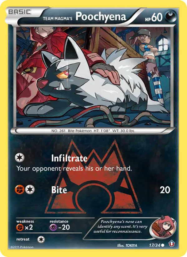 Card image of Team Magma's Poochyena