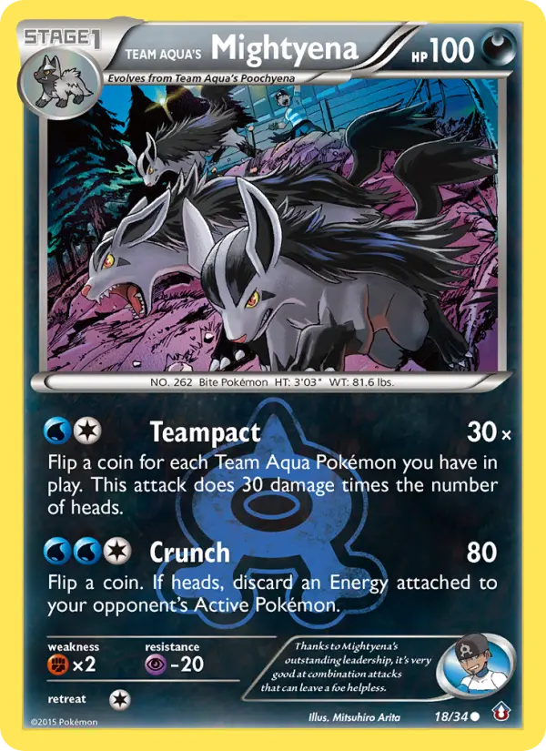 Card image of Team Aqua's Mightyena