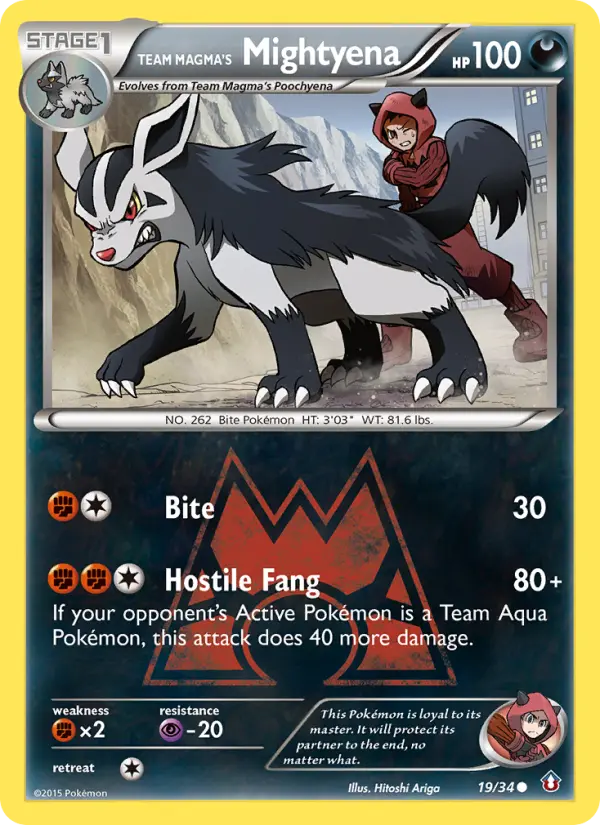 Card image of Team Magma's Mightyena