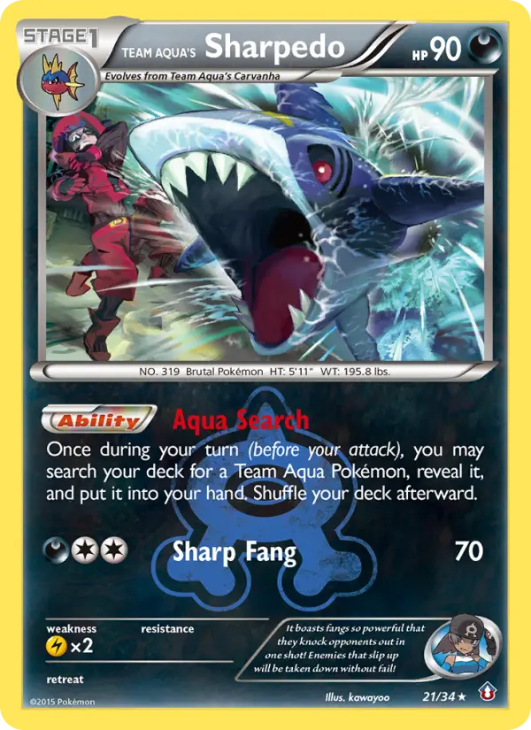 Card image of Team Aqua's Sharpedo