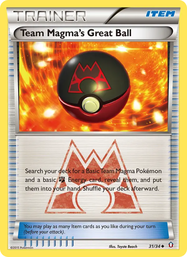 Card image of Team Magma's Great Ball