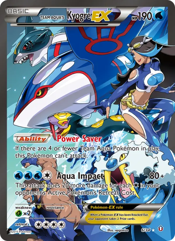 Card image of Team Aqua's Kyogre EX