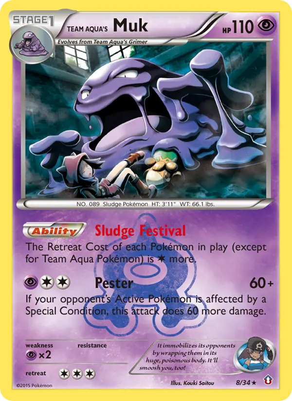 Card image of Team Aqua's Muk